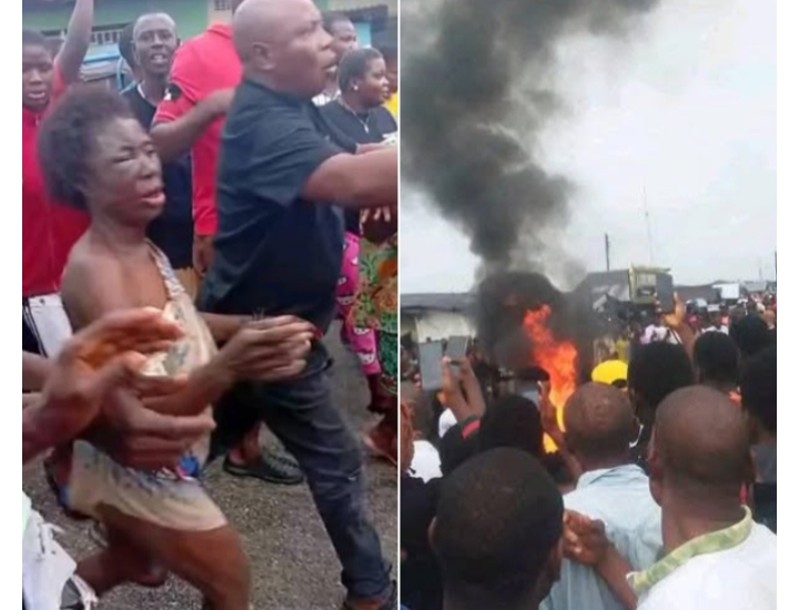 Mob B®rns Woman Alive After She was Accused of K!dnapping Seven-year-old Boy in Delta