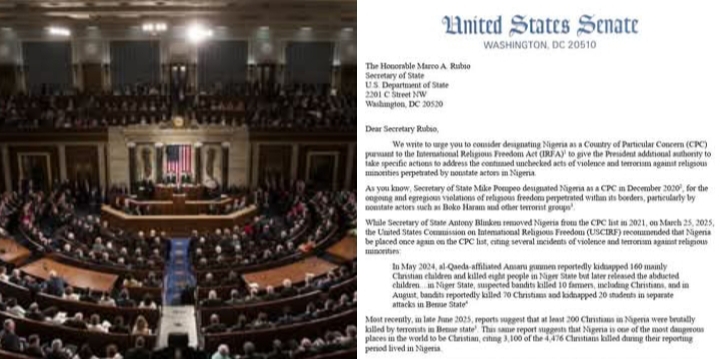 U.S. Senators Push For Nigeria To Be Re-Listed As ‘Country of Particular Concern’ Due to Continuous T£rrorist Ki!lings of Christians