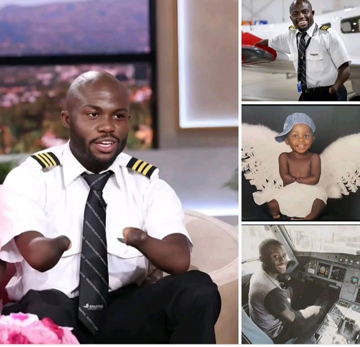 25-year-old Commercial pilot with NO Hands or Feet, Born in Nigeria