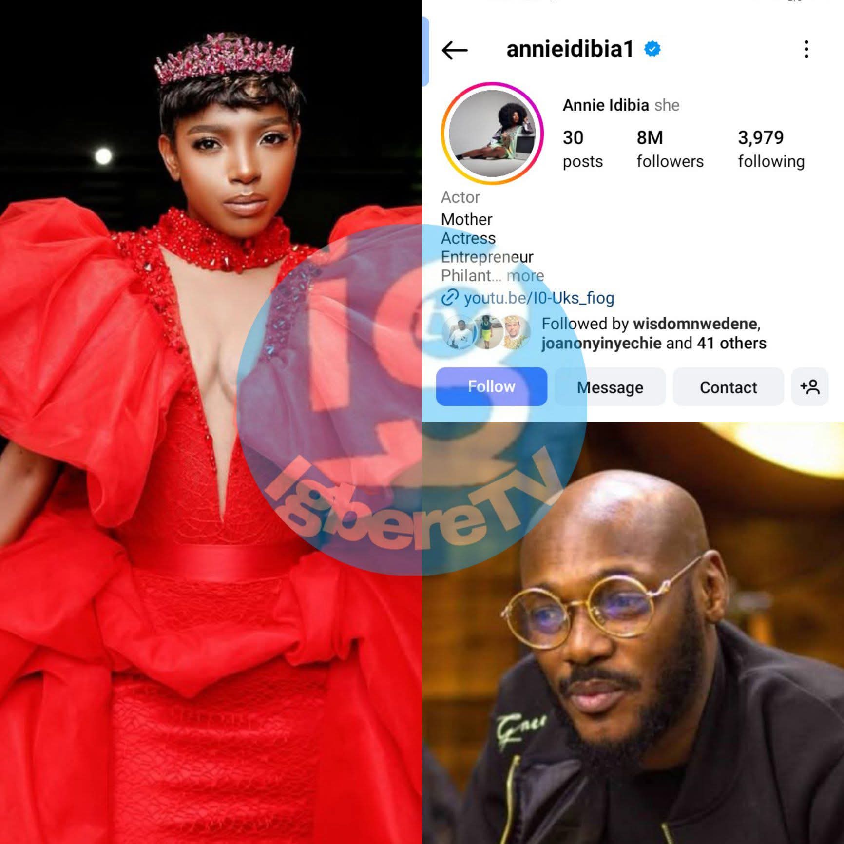 Annie Macaulay Sparks Reactions as She Restores “Annie Idibia” on Instagram Amid Rumoured Crisis in 2Baba’s Household