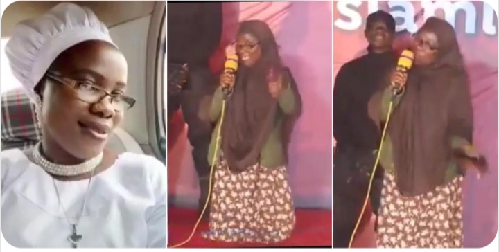 “I beg everyone to convert to Islam before it’s too late” – Ex-Christian lady tells Christians, says ‘hell is real’